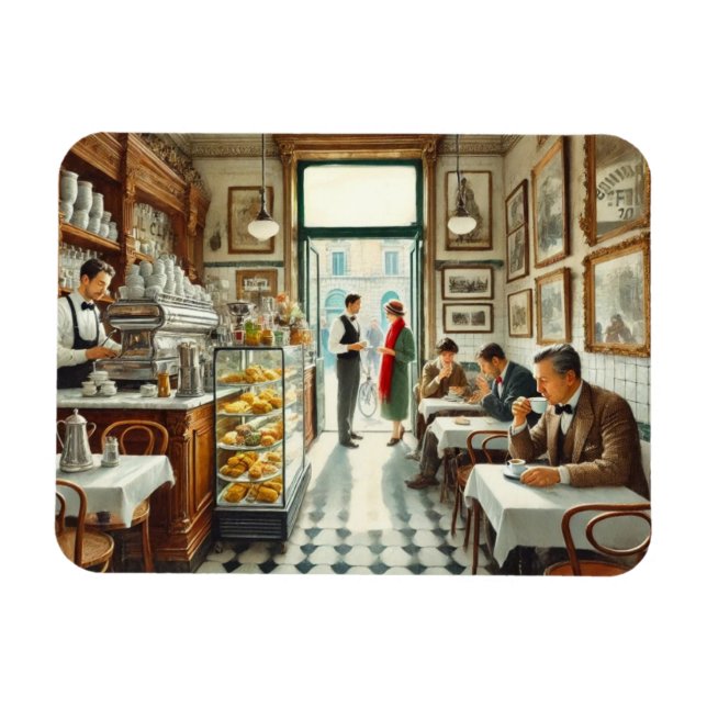 Íman Café em Roma Mug (Horizontal)
