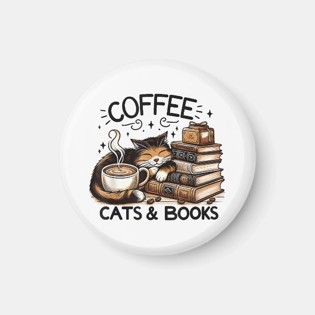 Íman Café Engraçado Livros Sobre Presentes Mulheres Ide (Frente)