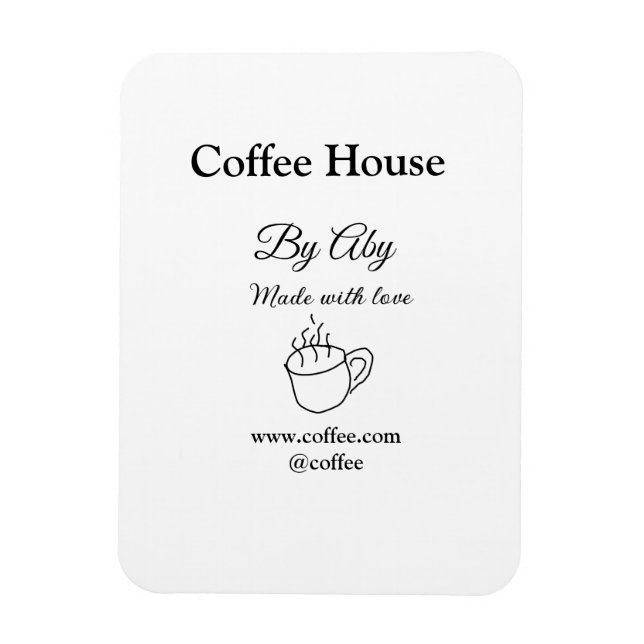 Íman Café feito com amor adicionar texto site social (Vertical)