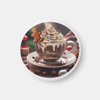 Íman Café Feliz Natal com Ímã de Pão de Mel