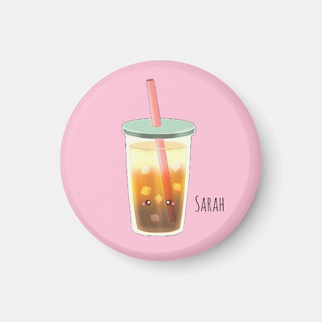 Íman Café Físico De Caramelo Com Magneta De Espuma (Frente)