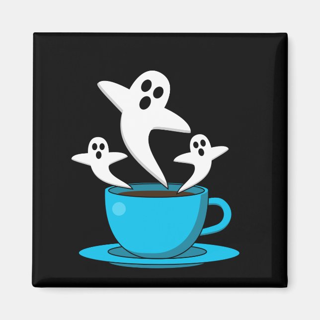 Íman Café fumante fantasma (Frente)