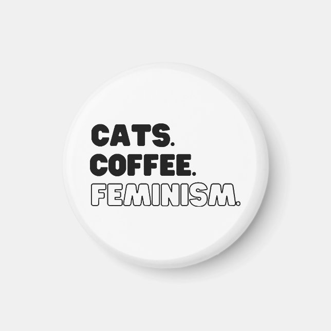 Íman Café Gatos Feminismo (Frente)
