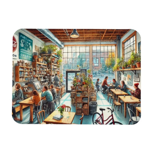 Íman Café Independente em Portland Oregon (Horizontal)