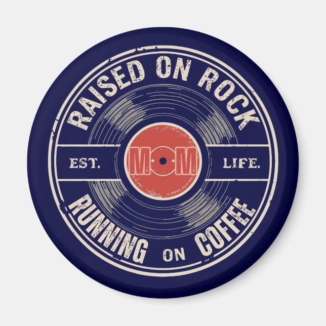 Íman Café Mãe, Presente Divertido para Mãe de Rock, Dia (Frente)