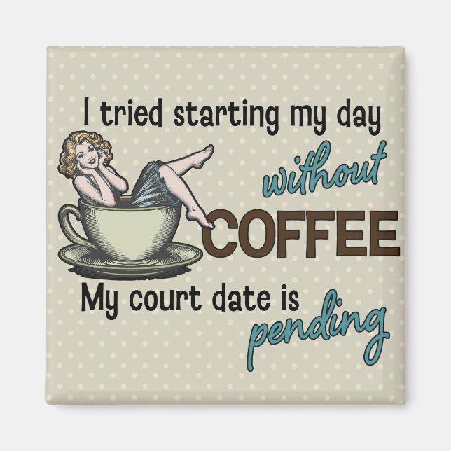 Íman Café Menina Pin-up (Frente)