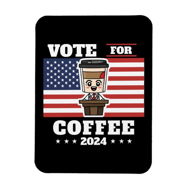 Íman Café para presidente, vote no café (Vertical)