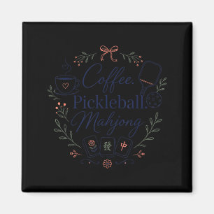 Íman Café Pickleball Jogo de Mahjong Mahj