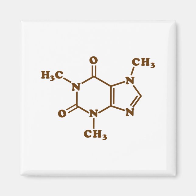 Íman Cafeína - Café - Fórmula Química Molecular (Frente)