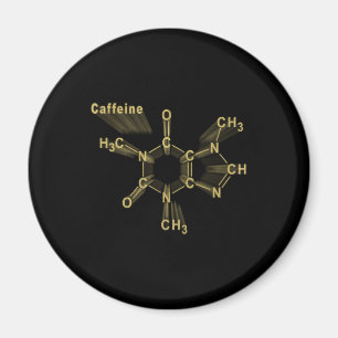 Íman Caffeine Structural chemical formula gold