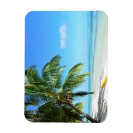 Íman Caiaque amarelo num ímã retangular de praia