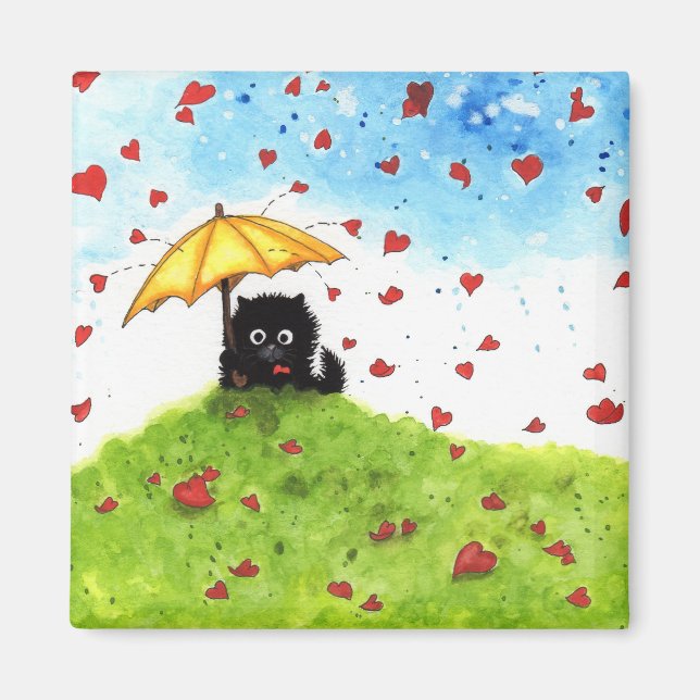 Íman Caindo para você Felpudo Cat Love BiHrle (Frente)