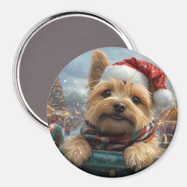 Íman Cairn Terrier Cachorro Montanha-russa Natal (Front/Back)