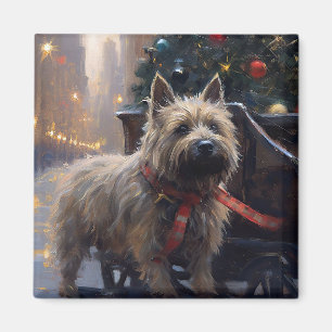 Íman Cairn Terrier Christmas Fesason Season