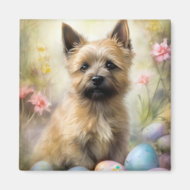 Íman Cairn Terrier com Feriado de Ovos de Páscoa (Frente)