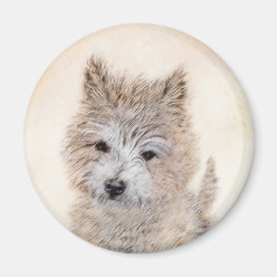 Íman Cairn Terrier Puppy Painting - Arte Original De C
