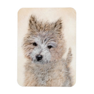 Íman Cairn Terrier Puppy Painting - Arte Original De C