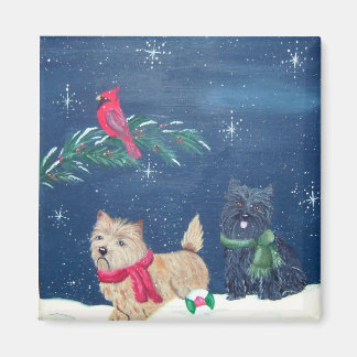 Íman Cairn Terrier Winter Magnet