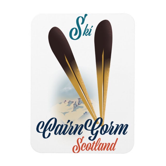 Íman CairnGorm Scotland Ski poster (Vertical)