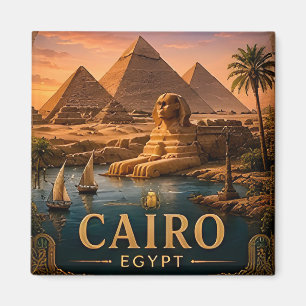 Íman 🧲 Cairo Egito Presente de Férias para Viajantes �