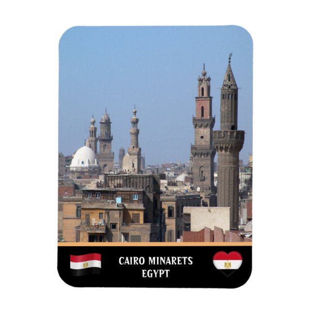 Íman Cairo Minarets & Antiga Cidade / Egito Magnet (Vertical)