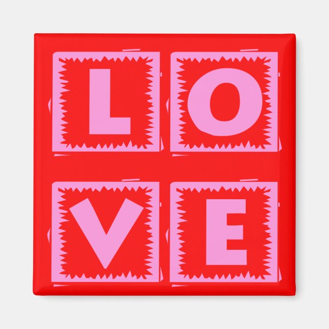 Íman Caixa de Amor Rosa (Frente)