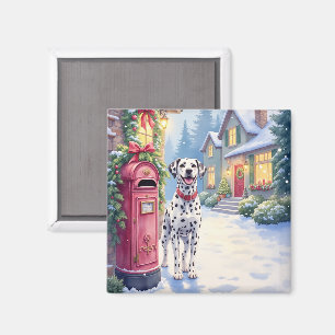 Íman Caixa de Correio Festiva de Natal Arte Dalmatiana