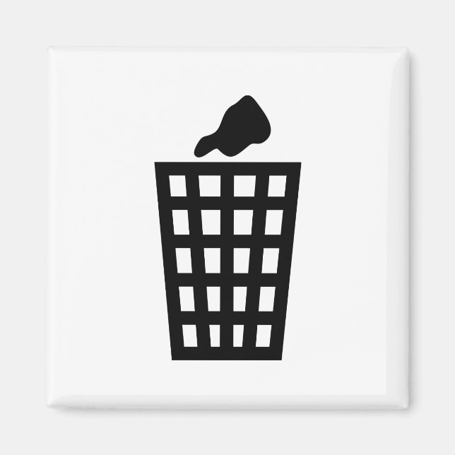 Íman Caixa de lixo preto (Frente)