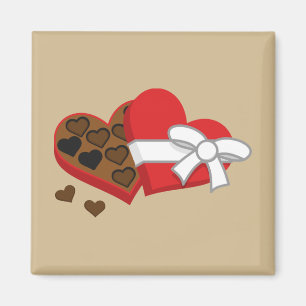 Íman Caixa de Presente de Chocolate Cardíaco - Dia de o
