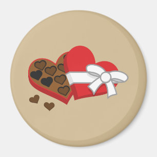Íman Caixa de Presente de Chocolate Cardíaco - Dia de o