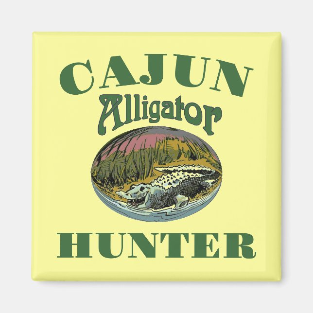Íman Cajun Alligator Hunter Magnet (Frente)
