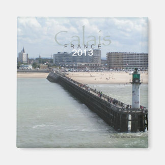 Íman Calais França Foto Viagem Souvenir Imã de geladeir