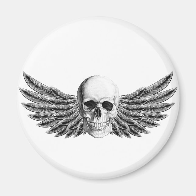 Íman calavera1-alada (Frente)
