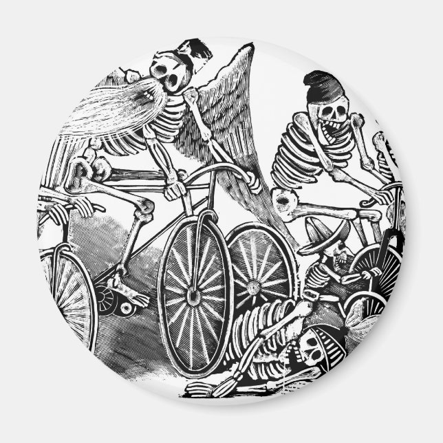 Íman Calavera Biciclista por volta do final dos anos 18 (Frente)