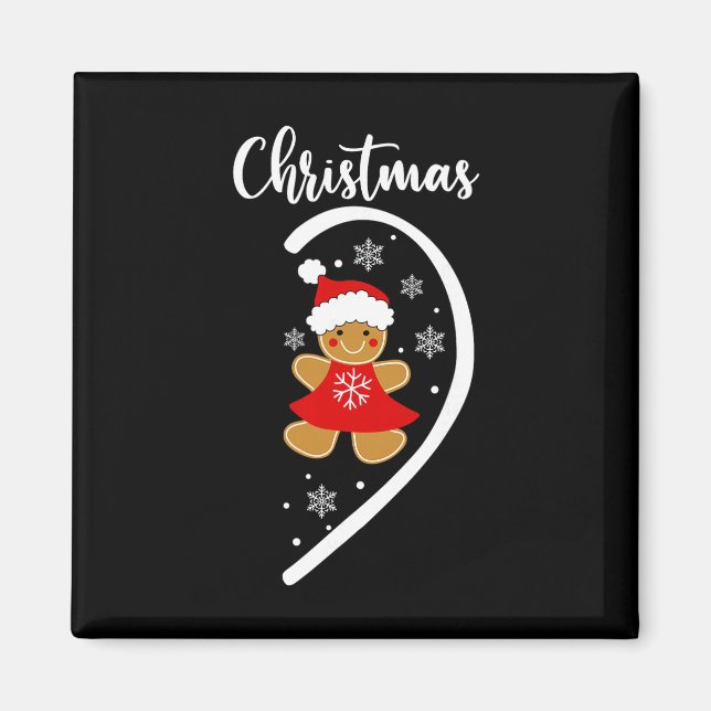 Íman Calça de Natal Combinando Natal Feliz Preto Crew N (Frente)
