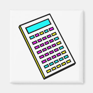 Íman Calculadora CMYK Gráfico Retro