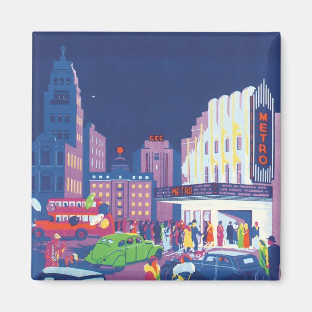 Íman Calcutá Viagens vintage (Frente)