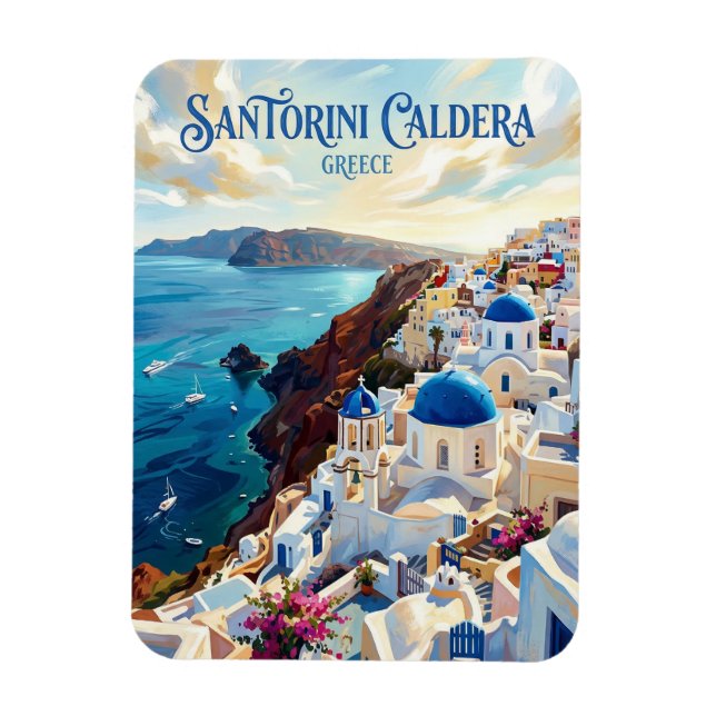 Íman Caldeira de Santorini Grécia (Vertical)