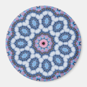 Íman caleidoscópio cor-de-rosa azul de n