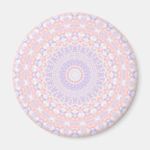 Íman Caleidoscópio cor-de-rosa, branco e azul