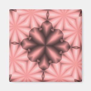 Íman Caleidoscópio das Estrelas Florais, Rosa e Preto