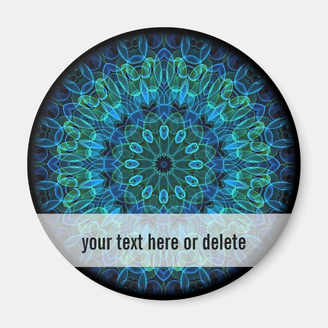 Íman Caleidoscópio verde azul (Frente)