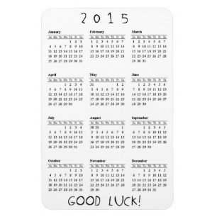 Íman Calendário 2015 da boa sorte