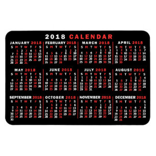 Íman Calendário 2018 (Consulte Descrição para Nova Vers