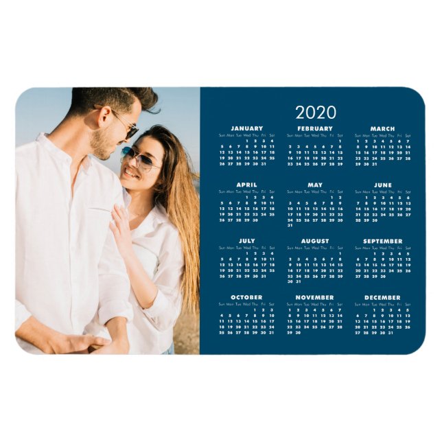 Íman Calendário 2020 Sua Foto (Horizontal)