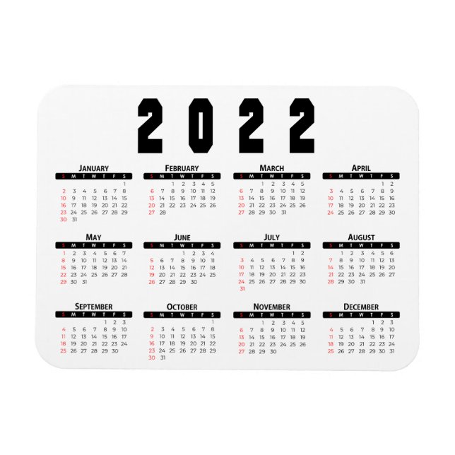 Íman Calendário 2022 (Horizontal)