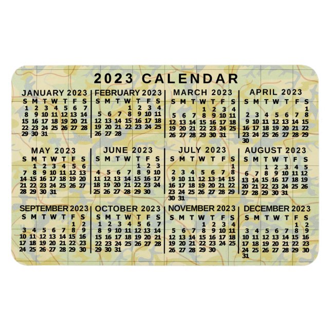 Íman Calendário 2023 (Consulte Descrição da Versão Mais (Horizontal)