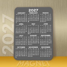 Íman Calendário 2023 - Mini Calendário da Cinza Básica