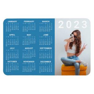 Íman Calendário 2023   Personalizar Cor e Foto