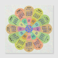 Íman. Calendário 2024 com Nome Personalizado da Fl